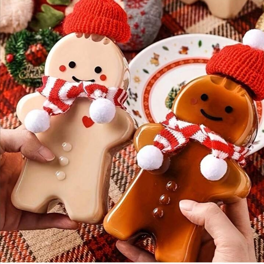 Two Plastic Gingerbread Man Cups - image 3